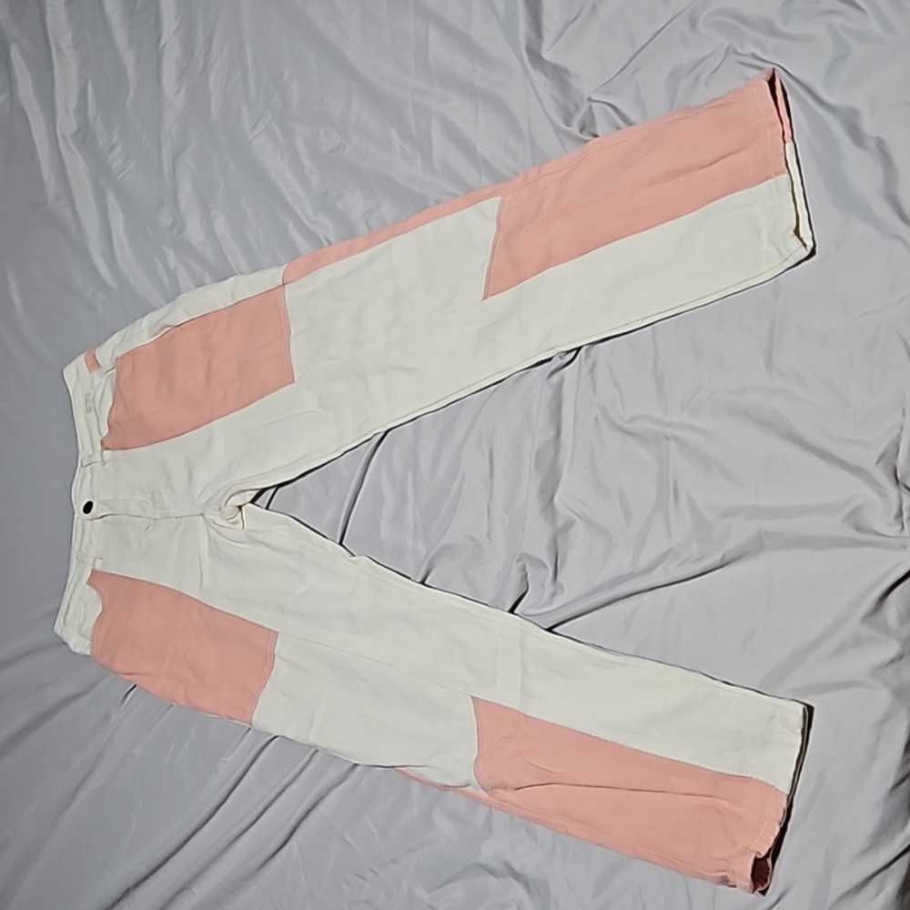 Off white and pink pants